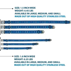 Olaf Face Snowflakes Stitch Full Color Blues White Seatbelt Buckle Collar - Olaf/Snowflakes Stitch Blues/White