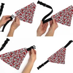 Pet Bandana - 101 Dalmatians Puppies Scattered Red