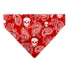Pet Bandana - Bandana/Skulls Red/White