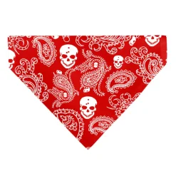 Pet Bandana - Bandana/Skulls Red/White