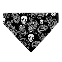 Pet Bandana - Bandana/Skulls Black/White