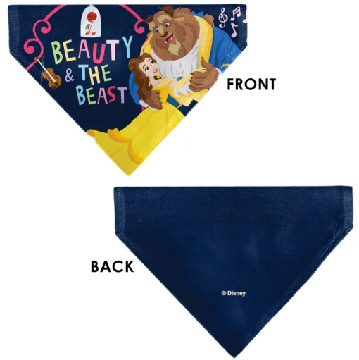 Pet Bandana - BEAUTY & THE BEAST Belle and Beast Dancing Pose Blue/Multi Color