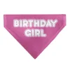 Pet Bandana - BIRTHDAY GIRL Text Pinks/White