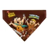Pet Bandana - COCOA PEBBLES Fred Flintstone and Barney Rubble Cereal Box Print and Vivid Cereal Brown