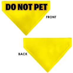 Pet Bandana - DO NOT PET Warning Yellows/Black