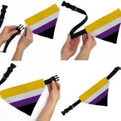 Pet Bandana - Flag Non-Binary Stripe
