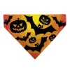 Pet Bandana - Halloween Bats and Jack-O-Lanterns Pumpkins Orange/Black