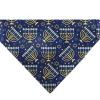 Pet Bandana - Hanukkah Holiday Menorah Blues/Yellows