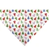 Pet Bandana - Holiday Decorated Christmas Trees Collage White/Multi Color