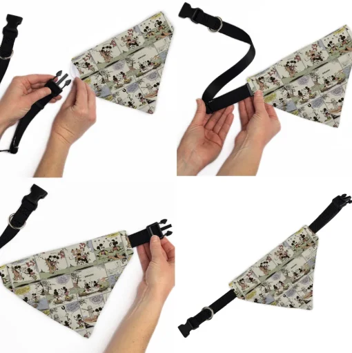 Pet Bandana - Mickey and Minnie Mouse Vintage Comic Strip Scenes