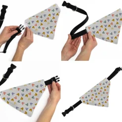 Pet Bandana - Mickey Mouse Ears Icon Scattered White