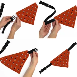 Pet Bandana - Mickey Mouse Poses and Expressions Scattered Red