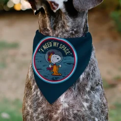 Pet Bandana - Peanuts Astronaut Snoopy I NEED MY SPACE Pose Blue