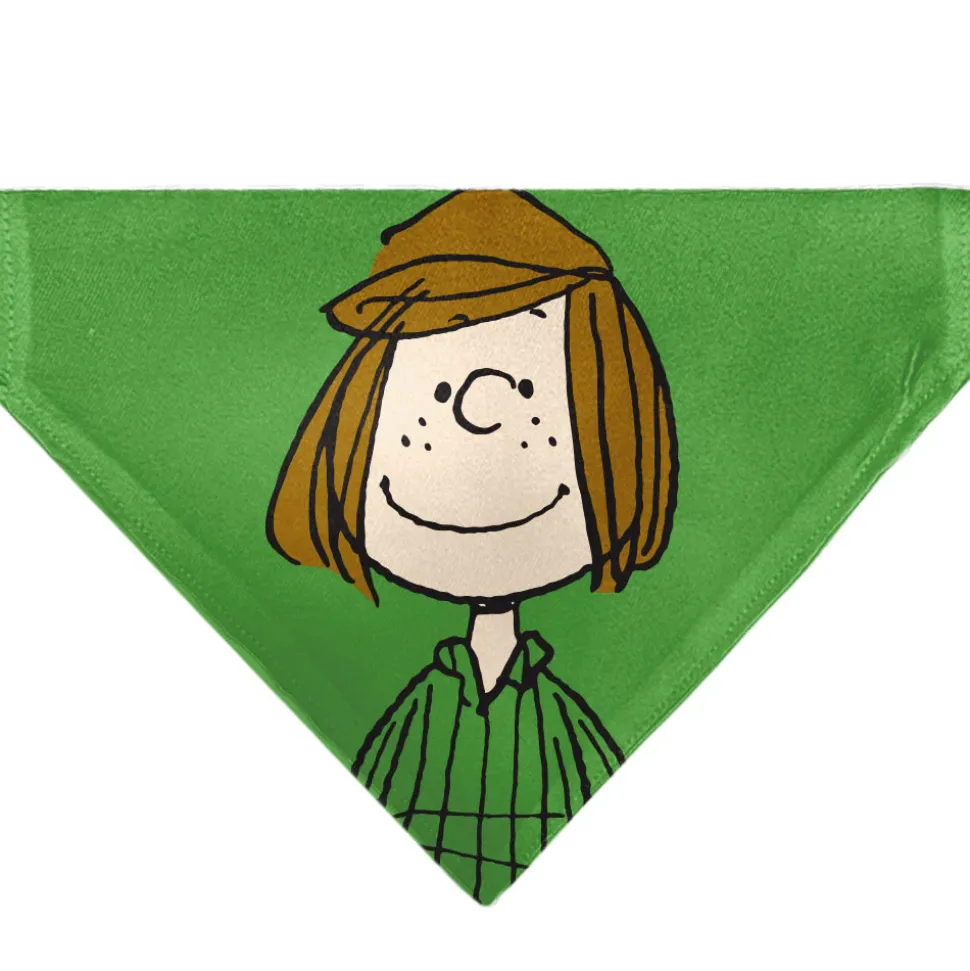 Pet Bandana - Peanuts Peppermint Patty Smiling Face Pose Green