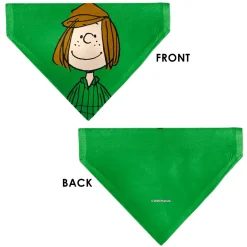Pet Bandana - Peanuts Peppermint Patty Smiling Face Pose Green