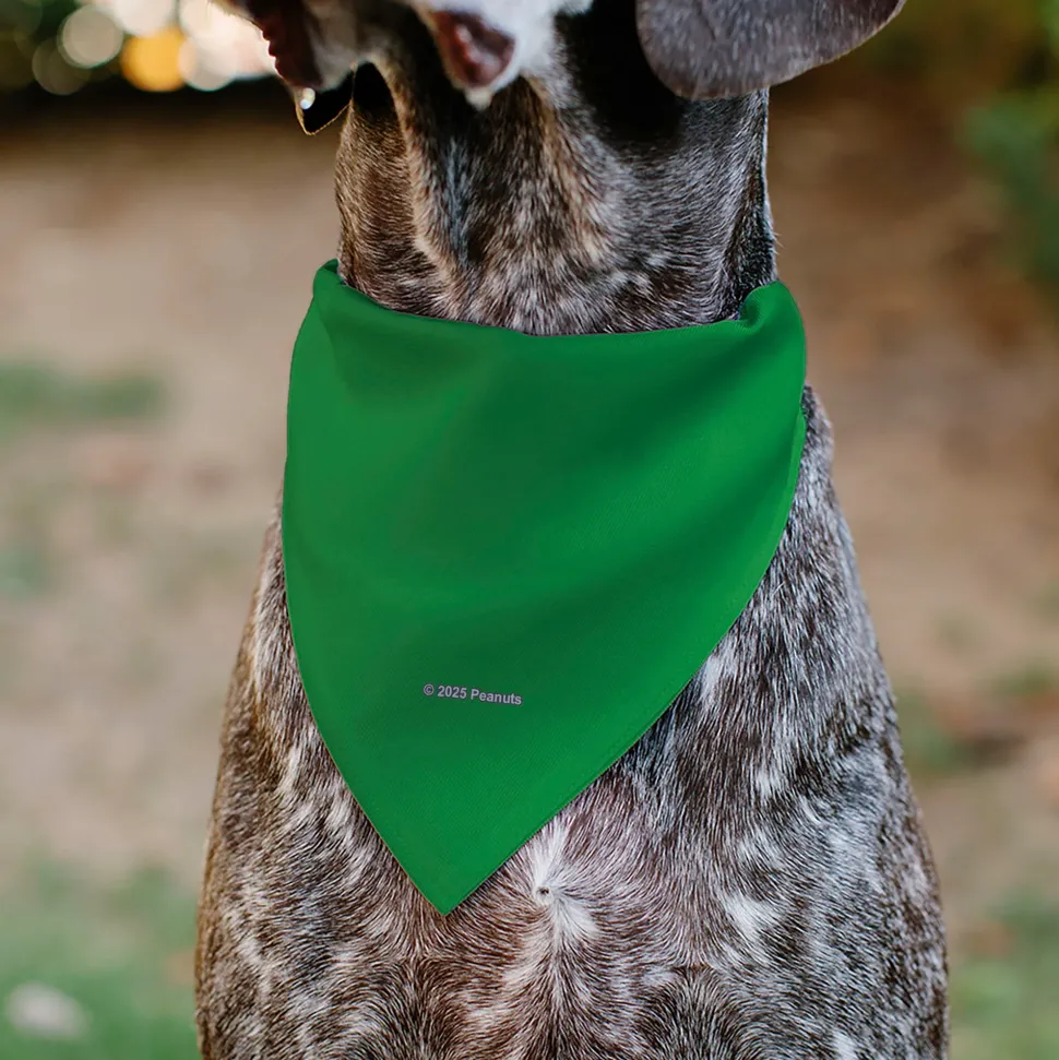 Pet Bandana - Peanuts Peppermint Patty Smiling Face Pose Green