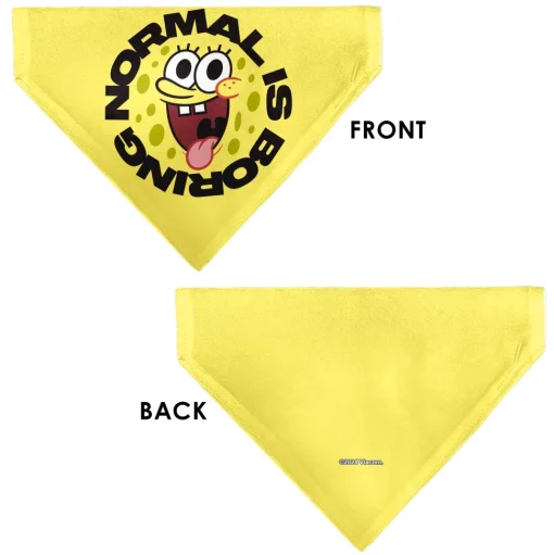 Pet Bandana - SpongeBob SquarePants NORMAL IS BORING Pose Yellows