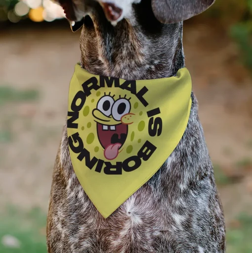 Pet Bandana - SpongeBob SquarePants NORMAL IS BORING Pose Yellows