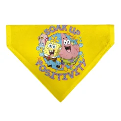 Pet Bandana - SpongeBob SquarePants and Friends SOAK UP POSITIVITY Pose Yellow