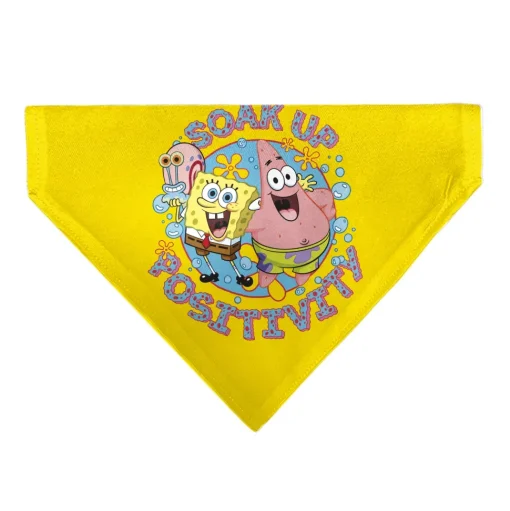 Pet Bandana - SpongeBob SquarePants and Friends SOAK UP POSITIVITY Pose Yellow