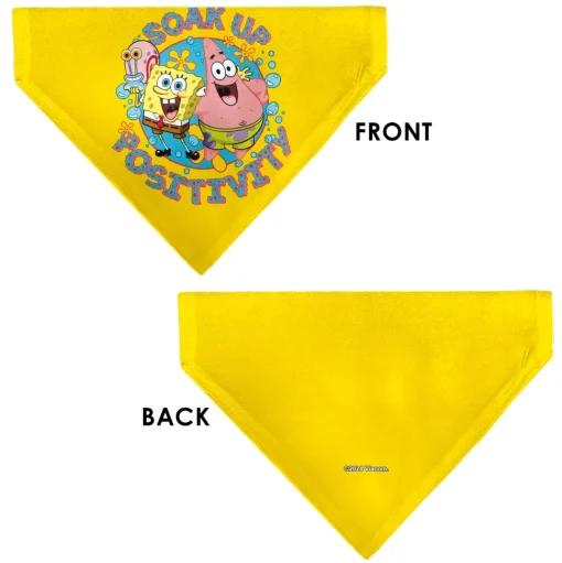 Pet Bandana - SpongeBob SquarePants and Friends SOAK UP POSITIVITY Pose Yellow