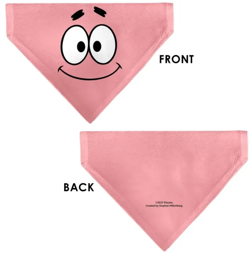 Pet Bandana - SpongeBob SquarePants Patrick Star Character Close-Up Pink