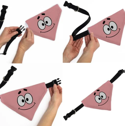 Pet Bandana - SpongeBob SquarePants Patrick Star Character Close-Up Pink