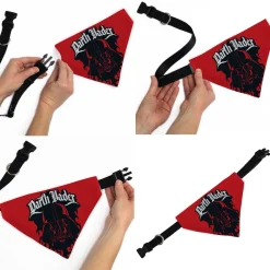 Pet Bandana - Star Wars DARTH VADER Face and Text Flame Red/Black/White