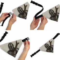 Pet Bandana - Star Wars The Madalorian Impression Painting Beige