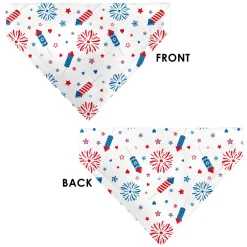 Pet Bandana - Stars and Stripes Fireworks White/Blue/Red