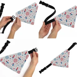 Pet Bandana - Stars and Stripes Fireworks White/Blue/Red