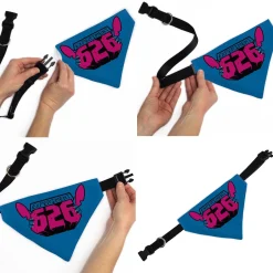 Pet Bandana - Stitch EXPERIMENT 626 Logo Blue/Pink