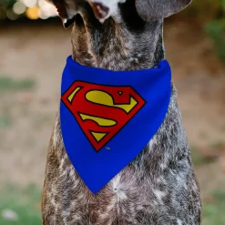 Pet Bandana - Superman Shield Logo Blue/Red/Yellow