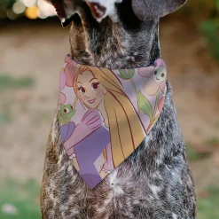 Pet Bandana - Tangled Rapunzel and Pascal Flowers Pose Pinks