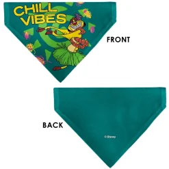 Pet Bandana - The Lion King Timon CHILL VIBES Hula Pose Blue/Multi Color