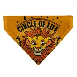 Pet Bandana - The Lion King Young Simba CIRCLE OF LIFE Pose Oranges/Black