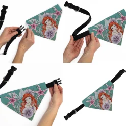 Pet Bandana - The Little Mermaid Ariel Pose and Shells Sketch