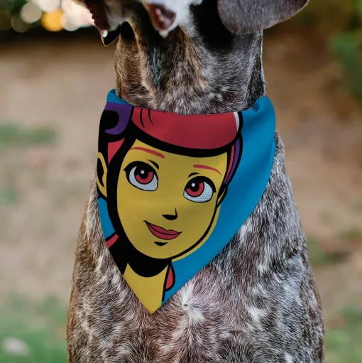Pet Bandana - Toy Story Bo Peep Close-Up Pop Art Face Blue