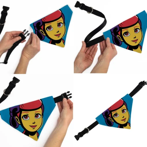 Pet Bandana - Toy Story Bo Peep Close-Up Pop Art Face Blue