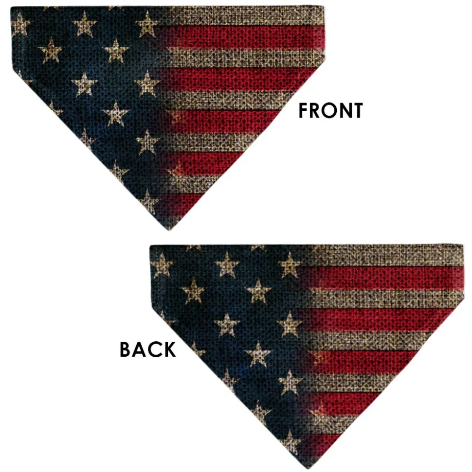 Pet Bandana - Vintage US Flag Stretch