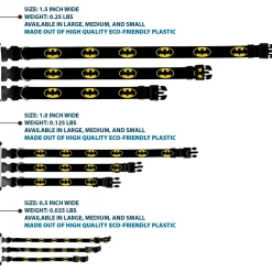 Plastic Clip Collar - Batman Shield Black/Yellow