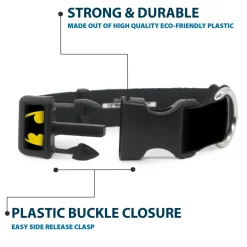 Plastic Clip Collar - Batman Shield Black/Yellow