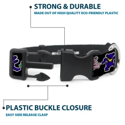 Plastic Clip Collar - Dancing Bears Black/Multi Color