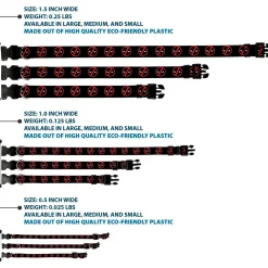 Plastic Clip Collar - Deadpool Logo2 Black/Red/White