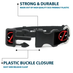 Plastic Clip Collar - Deadpool Logo2 Black/Red/White