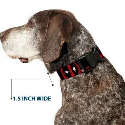 Plastic Clip Collar - Deadpool 2-Action Poses/Splatter Logo Black/Red/White