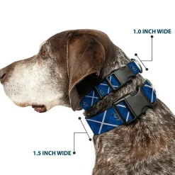 Plastic Clip Collar - Harry Potter Ravenclaw Crest Plaid Blues/Gray
