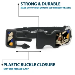 Plastic Clip Collar - Road Runner/Wile E. Coyote Expressions Stacked Black
