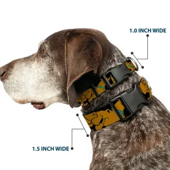 Plastic Clip Collar - Scooby Doo Stacked CLOSE-UP Black