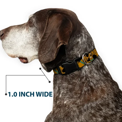Plastic Clip Collar - Scooby Doo Stacked CLOSE-UP Black